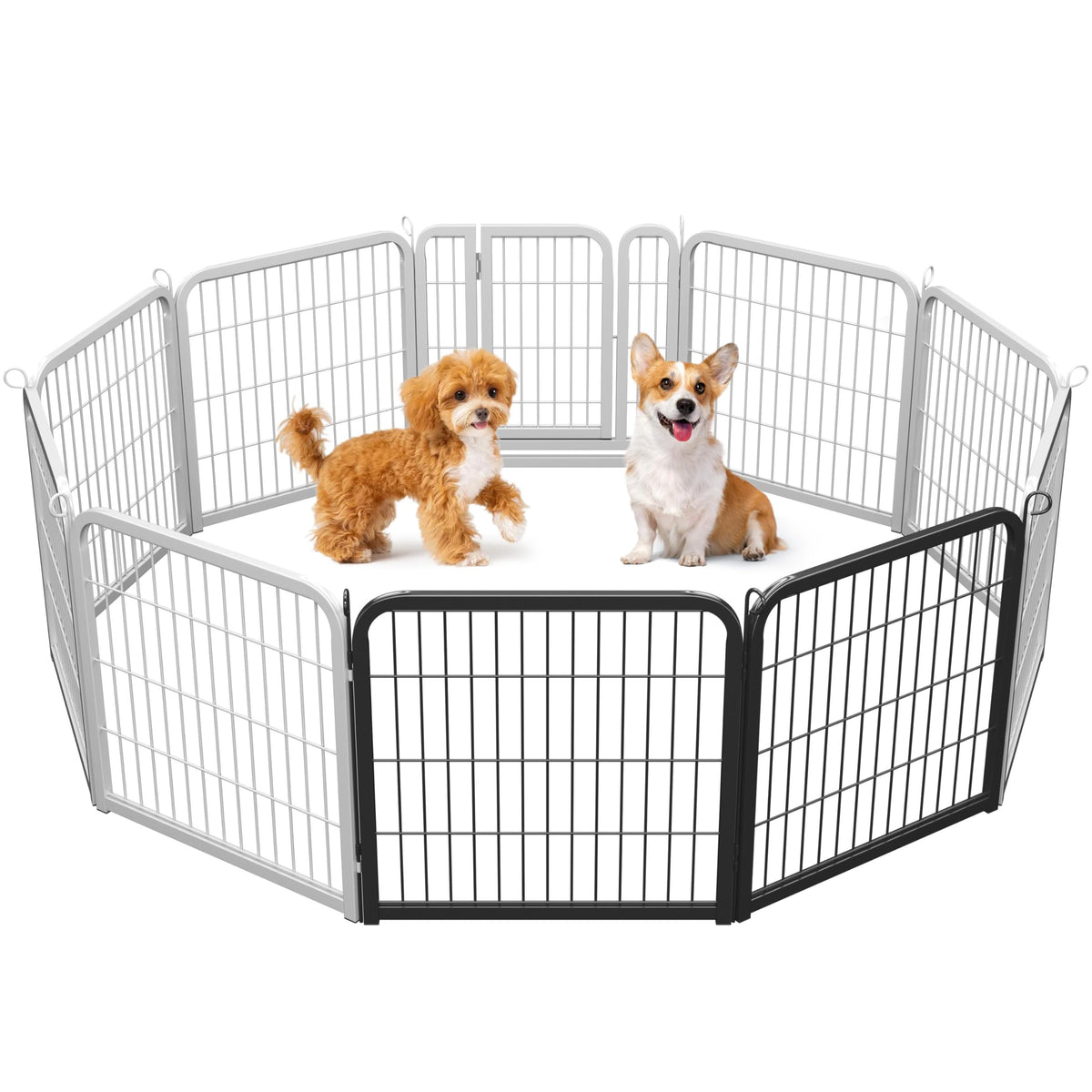 Yaheetech Dog Playpen 32in 6 Panels Pet Fence for Indoor Yard RV Camping