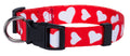 Native Pup Valentine’s Dog Collar- Valentines Day Pet Collars- Valentine Girly Hearts- Pink Red Heart- Cute Boy Girl Puppy Gift- Adjustable for Small, Medium, Large Breeds (Red Heart, Medium)