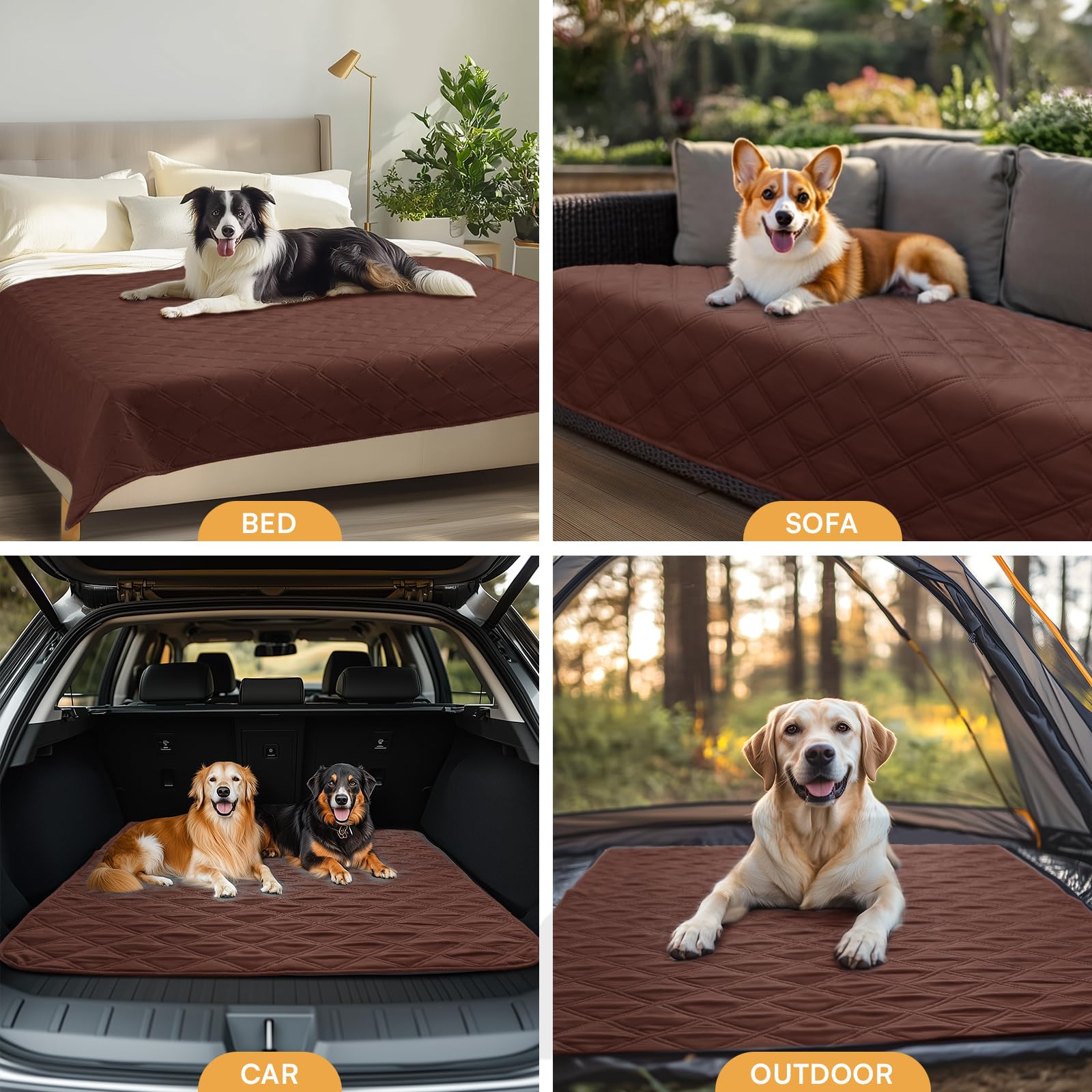 Luciphia Waterproof Couch Cover for Dogs, Non-Slip Pet Sofa Protector