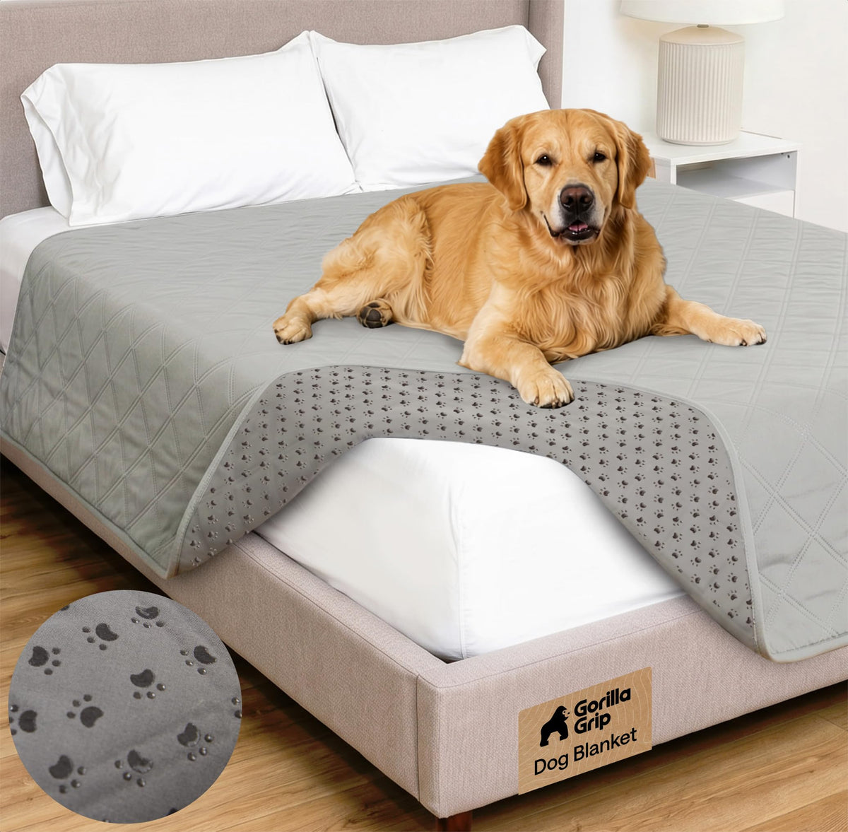 GORILLA GRIP® Waterproof Dog Blanket, Couch Cover for Dogs 82x102 Chocolate