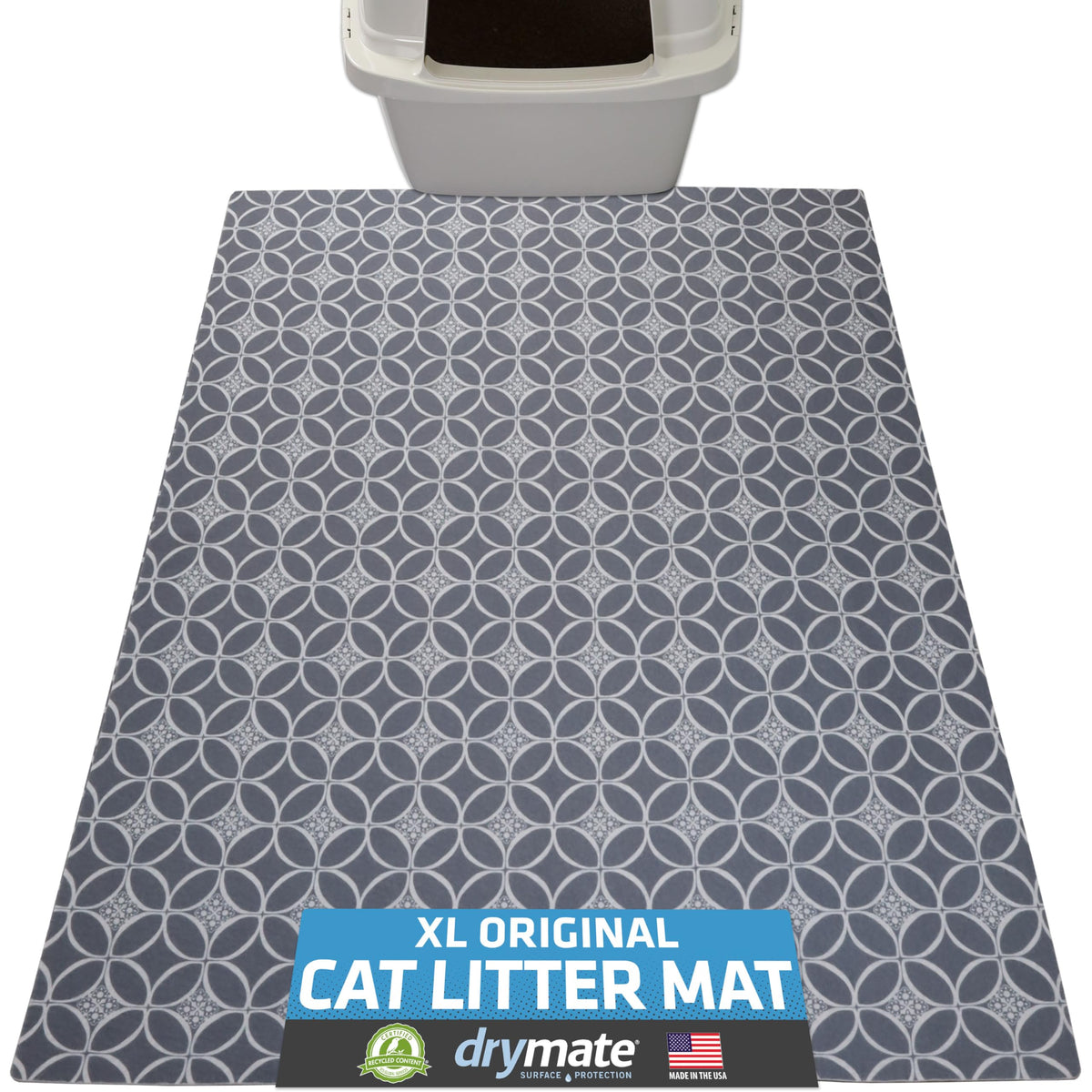 Drymate Cat Litter Box Mat, Litter Trapping Mat, Brown, 28x36 XL