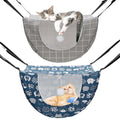 Unittype 2 Pieces Cat Cage Hammock Hanging Pet Bed Double Layer Soft Plush Hanging Pet Comfortable Hammock Bed for Indoor Kitten Ferret Hamster Rabbit or Small Animals, 2 Styles(Plaid)
