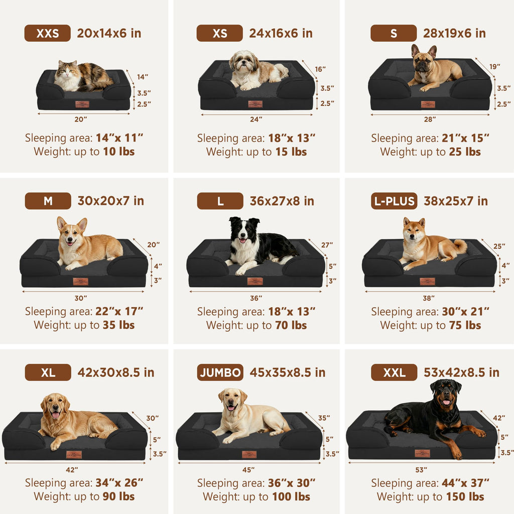 Comfort Expression Waterproof Orthopedic Dog Beds for Large Sized Dog