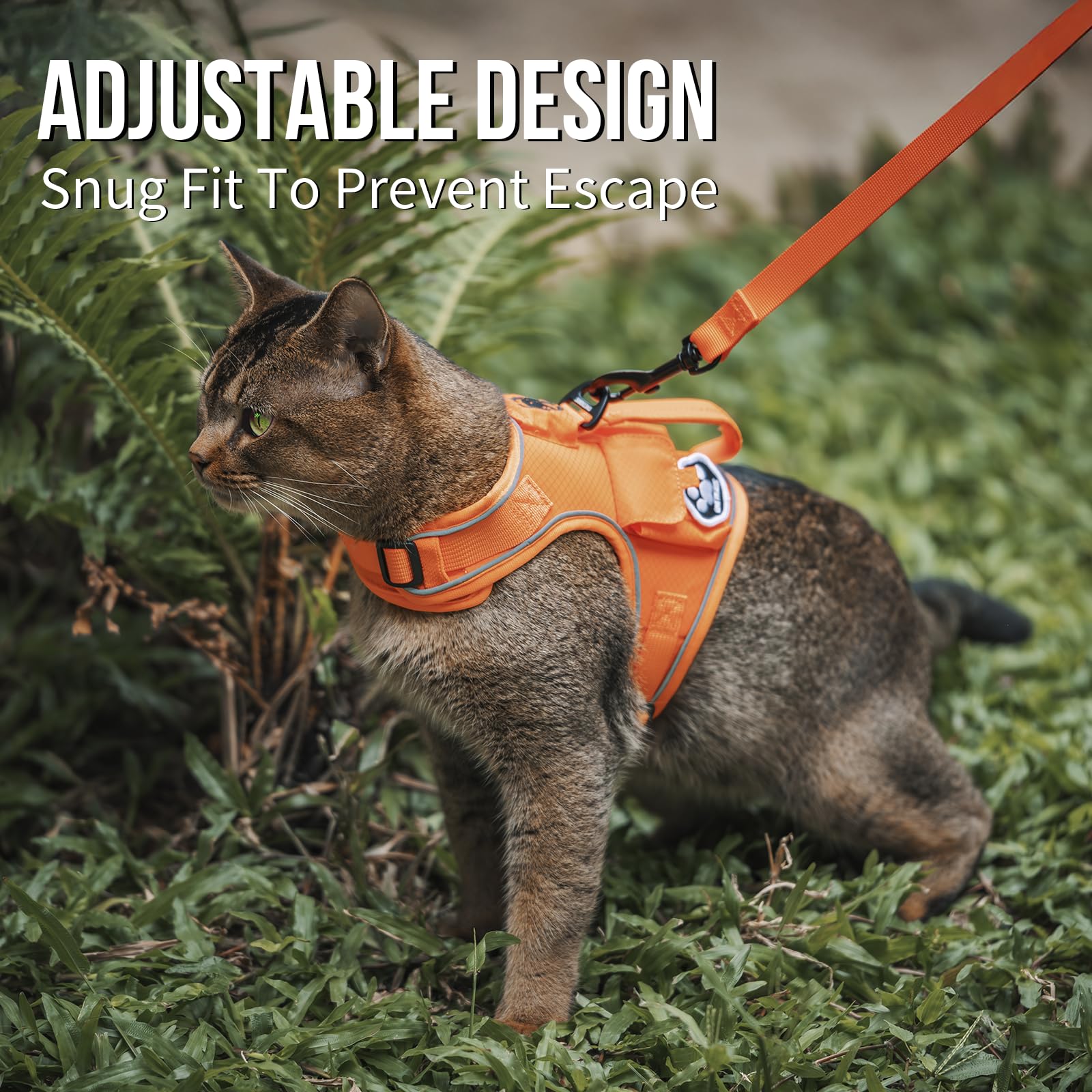 OneTigris Tactical Cat Harness and Leash Escape Proof Soft Adjustable