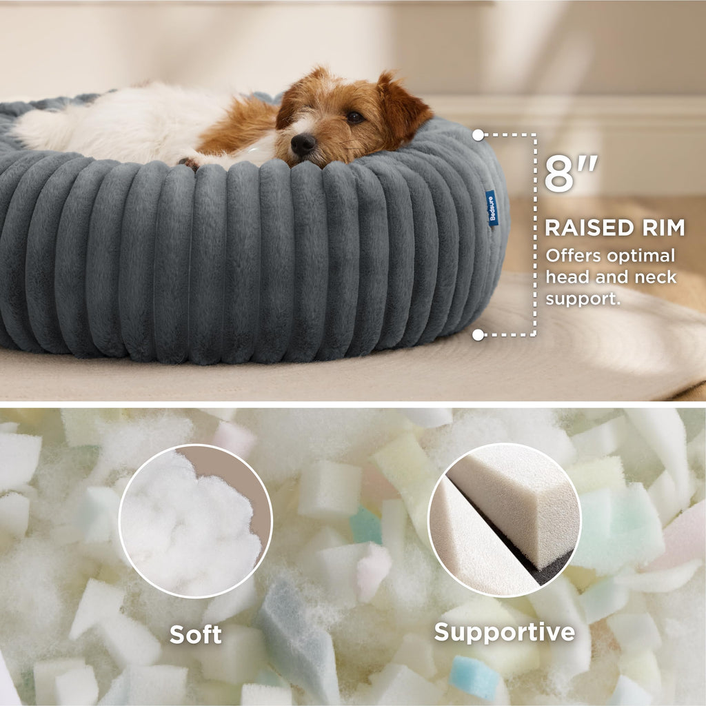 Bedsure ComfyFleece™ Donut Small Dog Bed with Removable Washable Cover