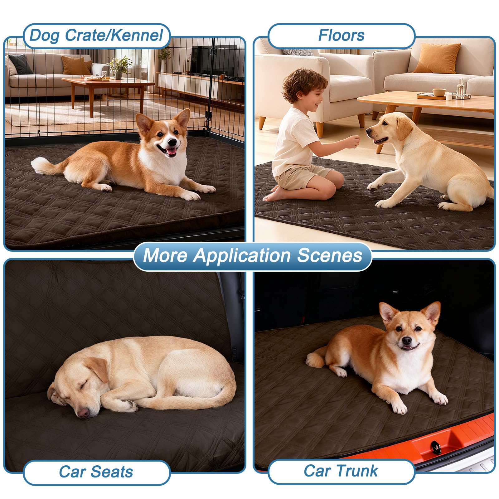 hyha Waterproof Reversible Dog Blanket, Soft Couch Cover for Dogs Washable