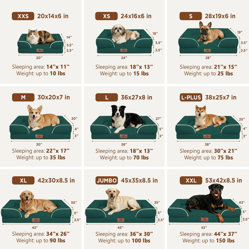 Comfort Expression Waterproof Orthopedic Dog Bed for Extra Large Dogs