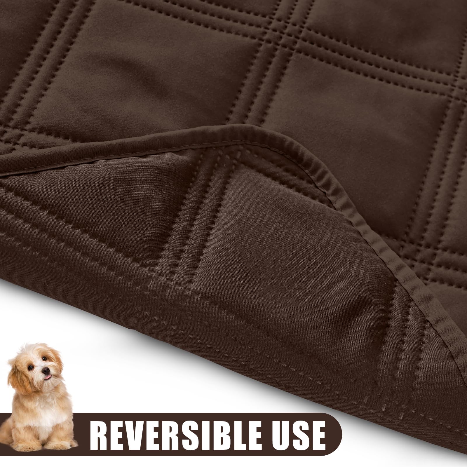 Smiry Waterproof Dog Bed Cover, Reversible Pet Blanket for Sofa Couch