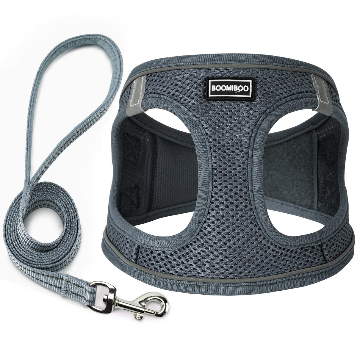 Dog Harness with Leash Set,Step-in Adjustable Puppy Pet Vest,Blue Stripe XS