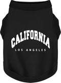 Discover Cozy Cotton Canine Wear: Soft, Lightweight, and Breathable Dog Shirt Vest with Eye-Catching Graphics(California), Keeping Your Furry Friend Warm and Comfy! Black XS