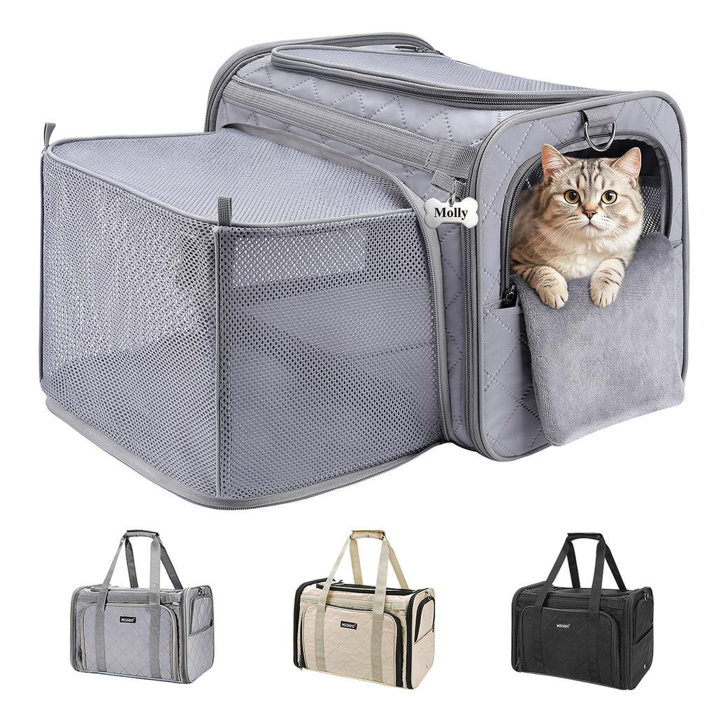 MIDOG Cat Carrier Soft for Small-Medium Cats Up to 15lbs, Airline Approved
