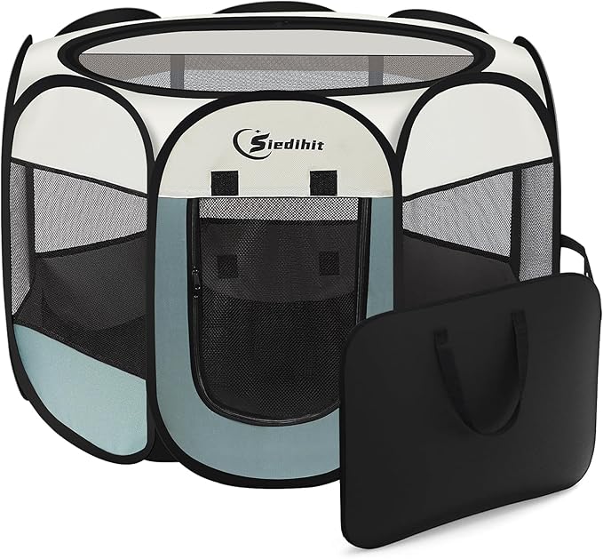 Siedihit Dog Cat Playpen, Dog Crate Tent Cage
