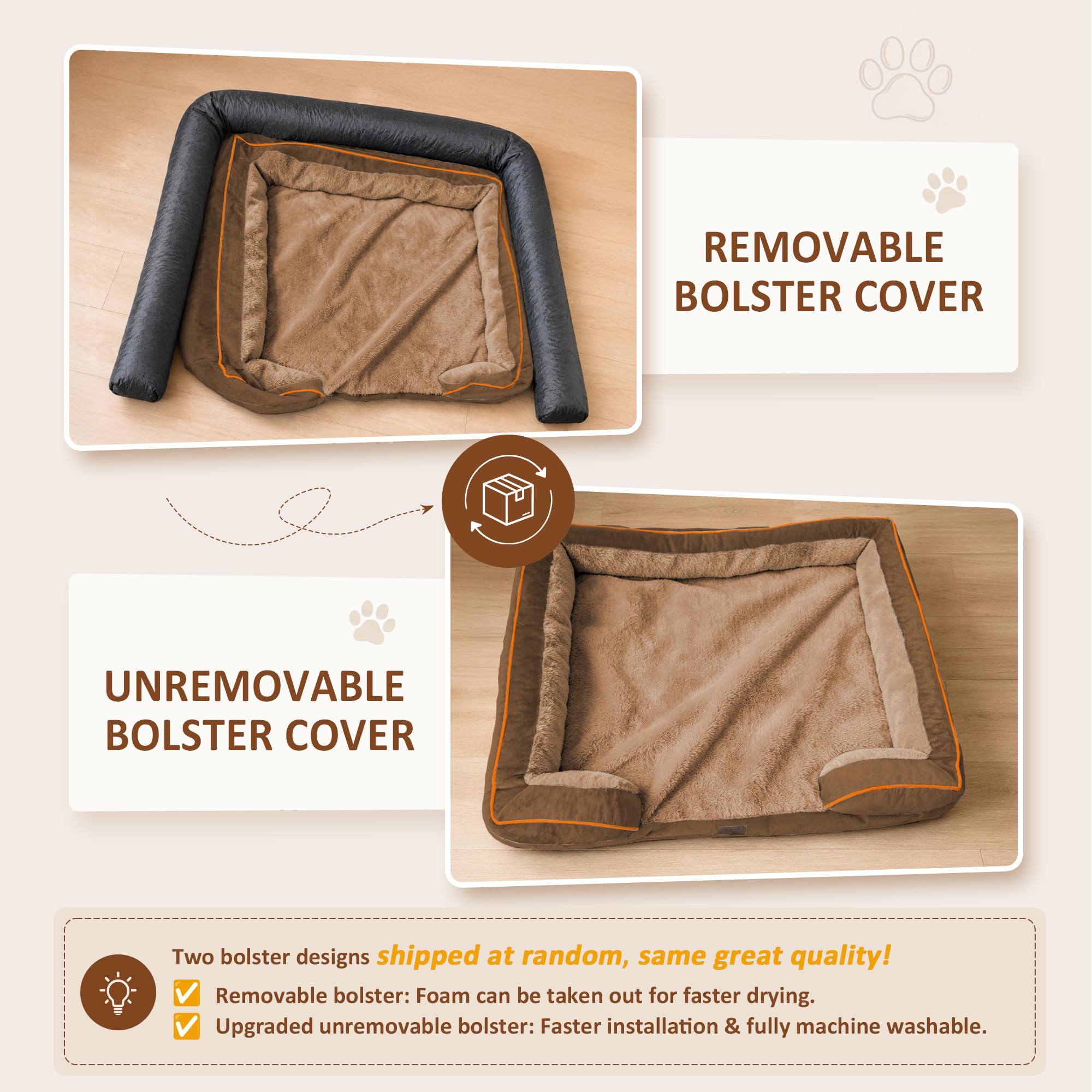 Comfort Expression Waterproof Orthopedic Dog Bed for Medium Size Dog