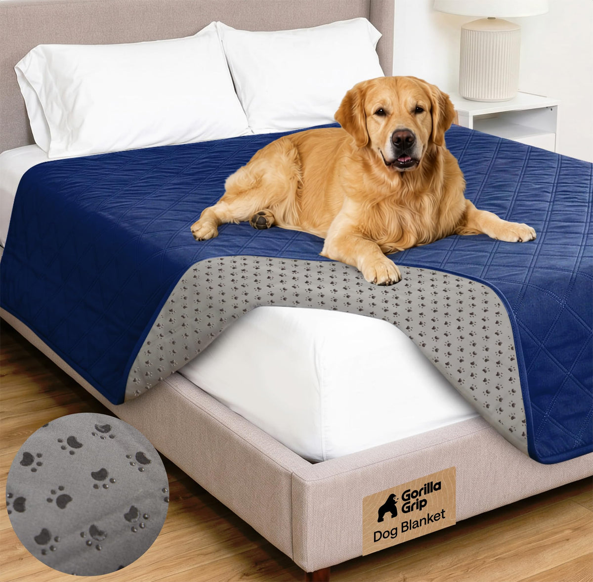 GORILLA GRIP® Waterproof Dog Blanket, Couch Cover for Dogs 82x102 Chocolate