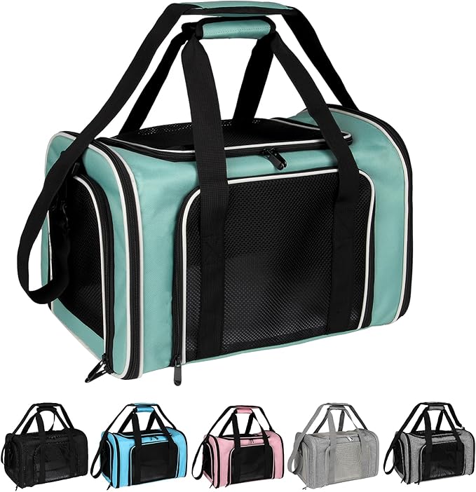 Top tasta Dog Cat Carrier Pet Carriers for Small Medium Large Cats Dogs Carrier Soft Sided Small Puppy Dog Carrier Portable Foldable Airline Approved Dog Cat Travel Carrier Blue Medium