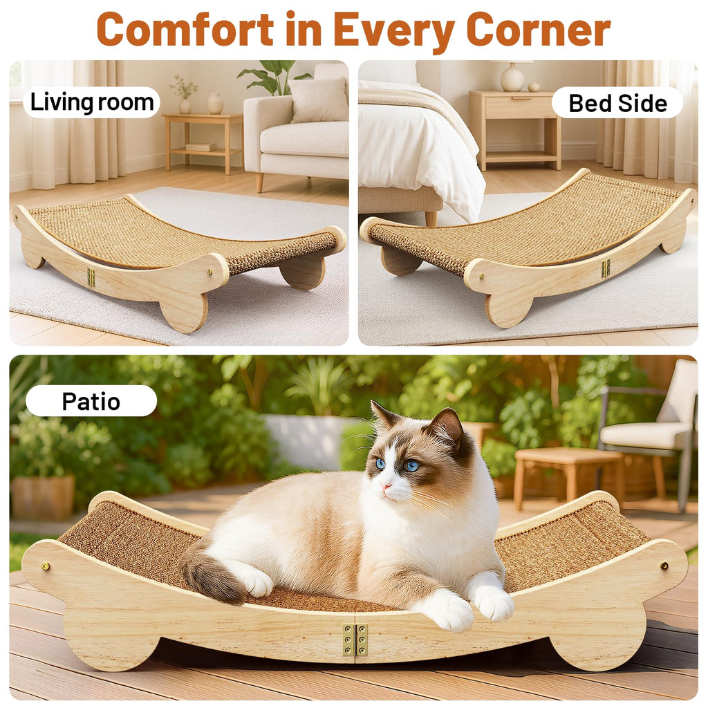 Extra Large 31.5" Cat Scratcher Bed - Sisal-Style Lounge for Indoor Cats