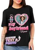 Tehg & Tuhg Custom T Shirts with Picture, Vintage Bootleg Rap Tee, Boyfriend Girlfriend, Unique Gift for Birthday Anniversary