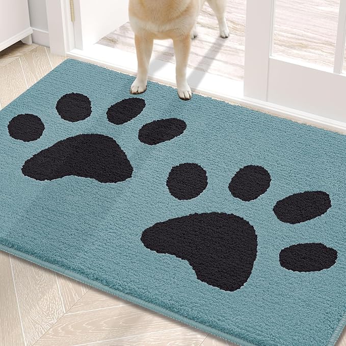 Buganda Dog Door Mat for Muddy Paws 47x24, Absorbent Doormat for Inside — 30.0"l X 20.0"w X 0.6"th
