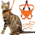 OutdoorBengal Houdini™ Escape Proof Cat Harness and Leash (Orange, M/L)