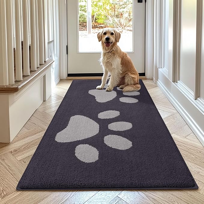 Buganda Dog Door Mat for Muddy Paws 47x24, Absorbent Doormat for Inside — 70.0"l X 24.0"w X 0.6"th