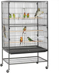 Yaheetech 60.5inch Extra Large Bird Cage Metal Parrot Cage Flight Cage for Cockatiels African Grey Quaker Green Cheek Sun Conure Medium Birds Parrots
