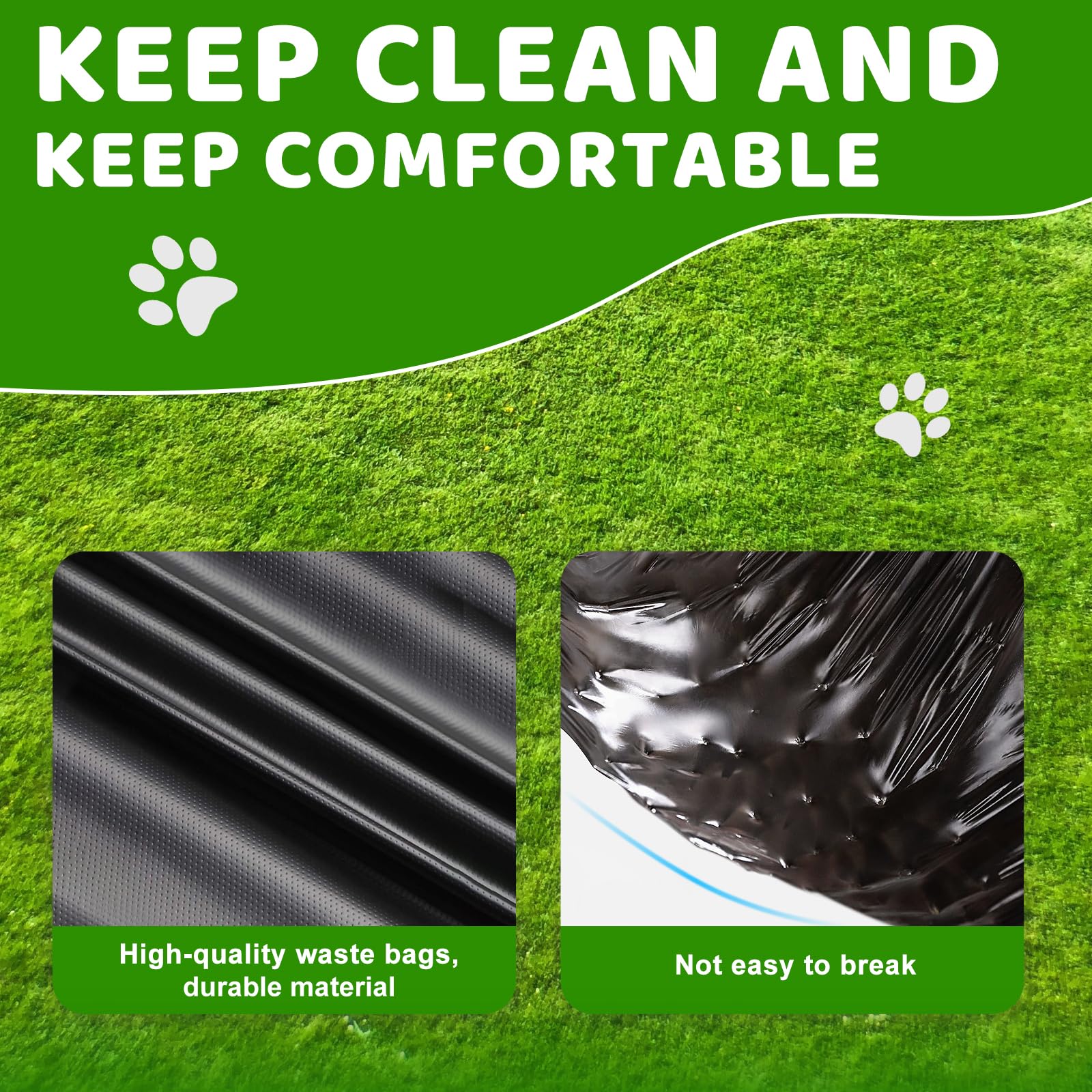 Dog Poop Trash Can Outside - 20L/5Gal Large Outdoor Trash Can with Lid