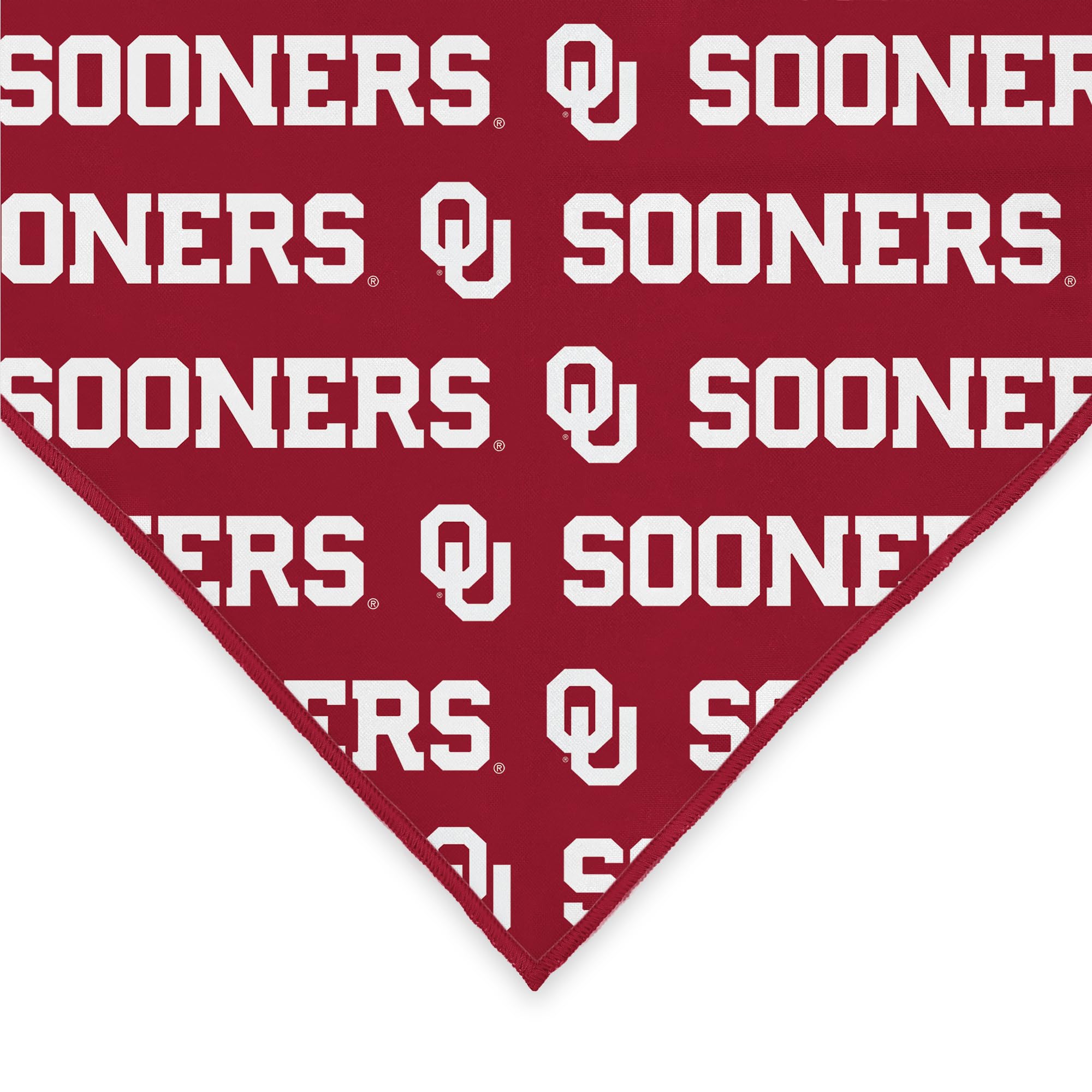 Oklahoma Sooners Officially Licensed Bandana for Dogs and Cats | Fits Pets Great Gift Idea | Easy-to-Tie (Small, 13")