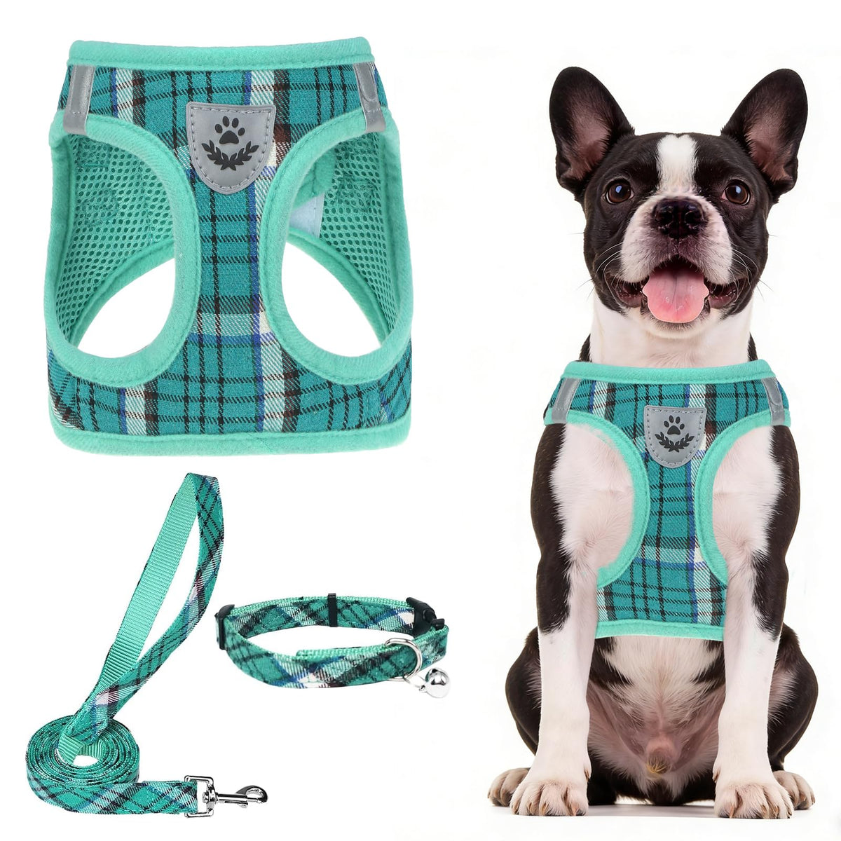 PUPTECK Dog Harness, Collar and Leash Set No Pull for Small Medium Sized