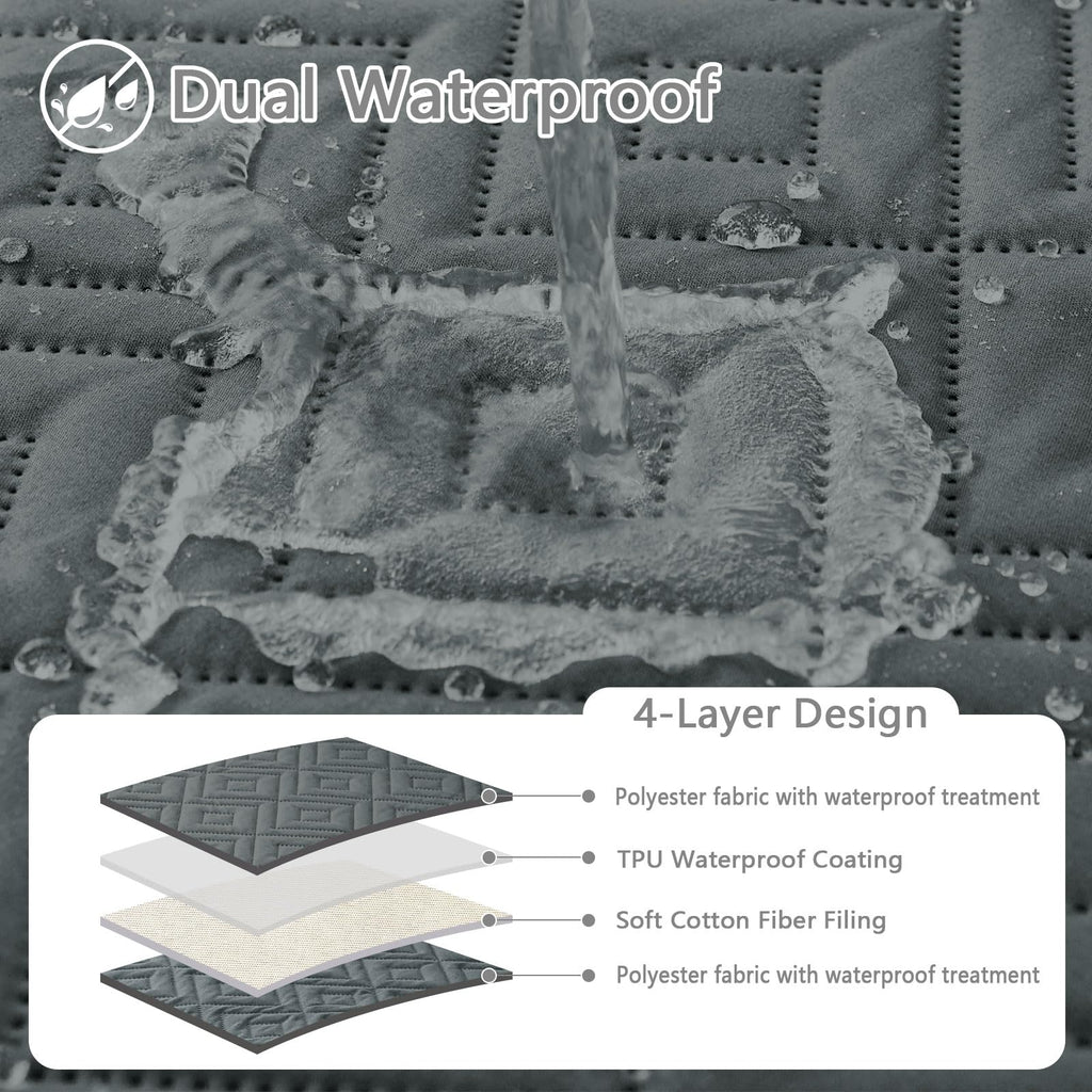 hyha Waterproof Reversible Dog Blanket, Pet Blanket for Sofa Couch