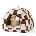 Lesure 2in1 Cute Cat House for Kitten with Washable Cushioned Pillow,16in