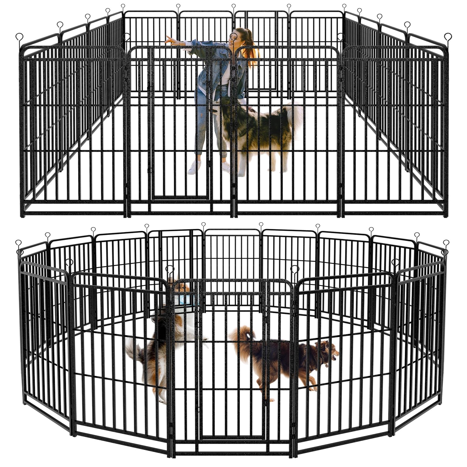 Kfvigoho Heavy Duty Dog Playpen 16 Steel Panels 47" Height