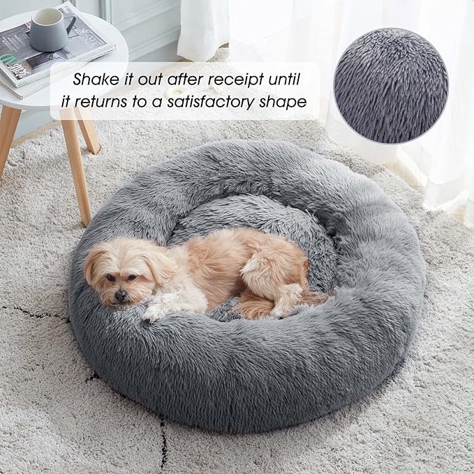 Western Home Calming Donut Small Dog Cat Bed Washable Puppy Bed,24"