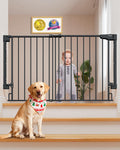 Cumbor Expandable 31.6-48" No Bottom Bar Baby Gate for Stair, Wide Dog Gate
