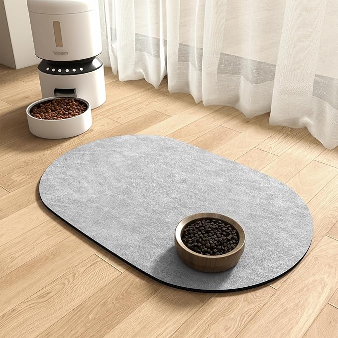 Absorbent Dog Water Mat for Food and Bowl - Quick Dry Pet Feeding Mat, No Stains, Accessories for Messy Drinkers