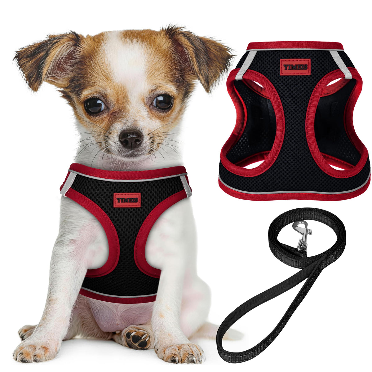 No Pull Dog Puppy Harness and Leash Set Reflective Mesh Vest Small