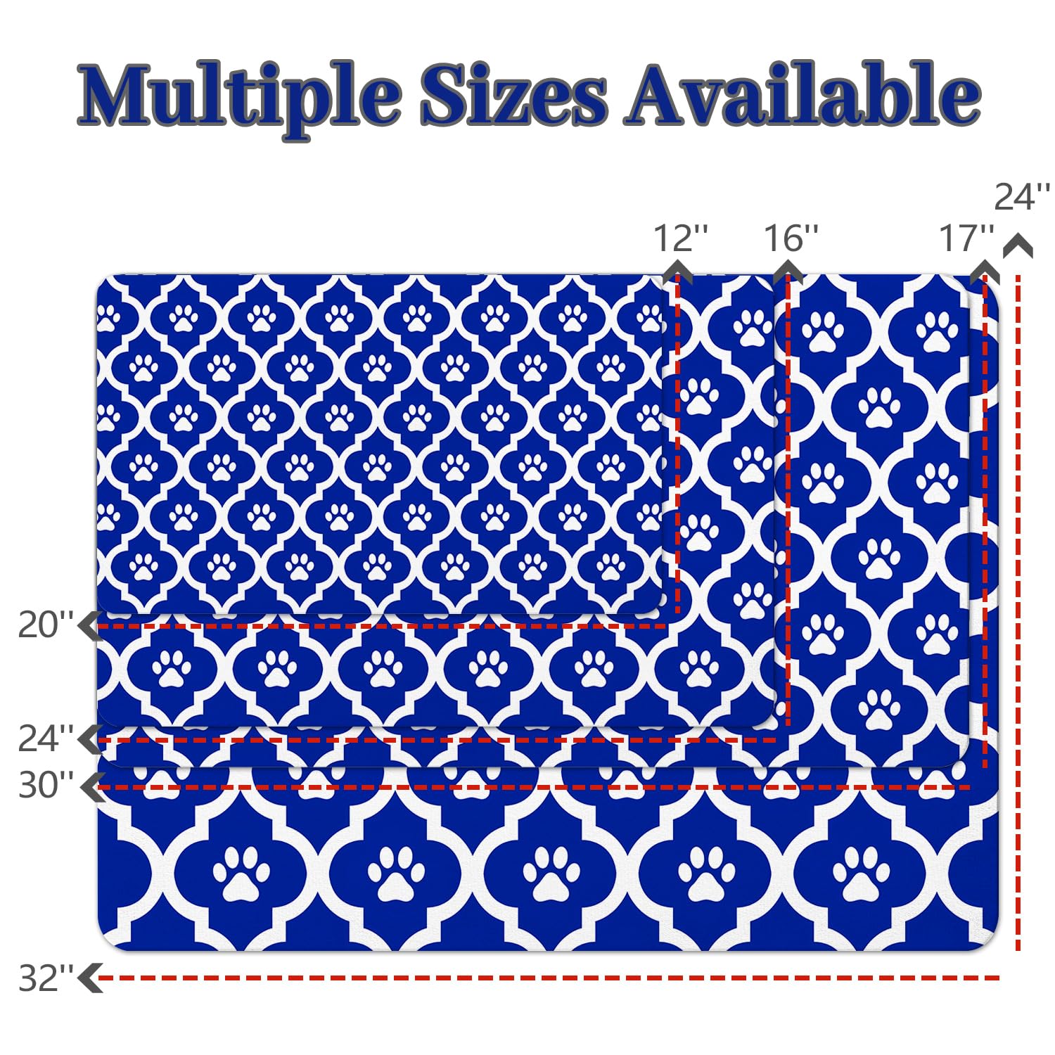 Xspatroias Dog Food Mat 12X20 Inch