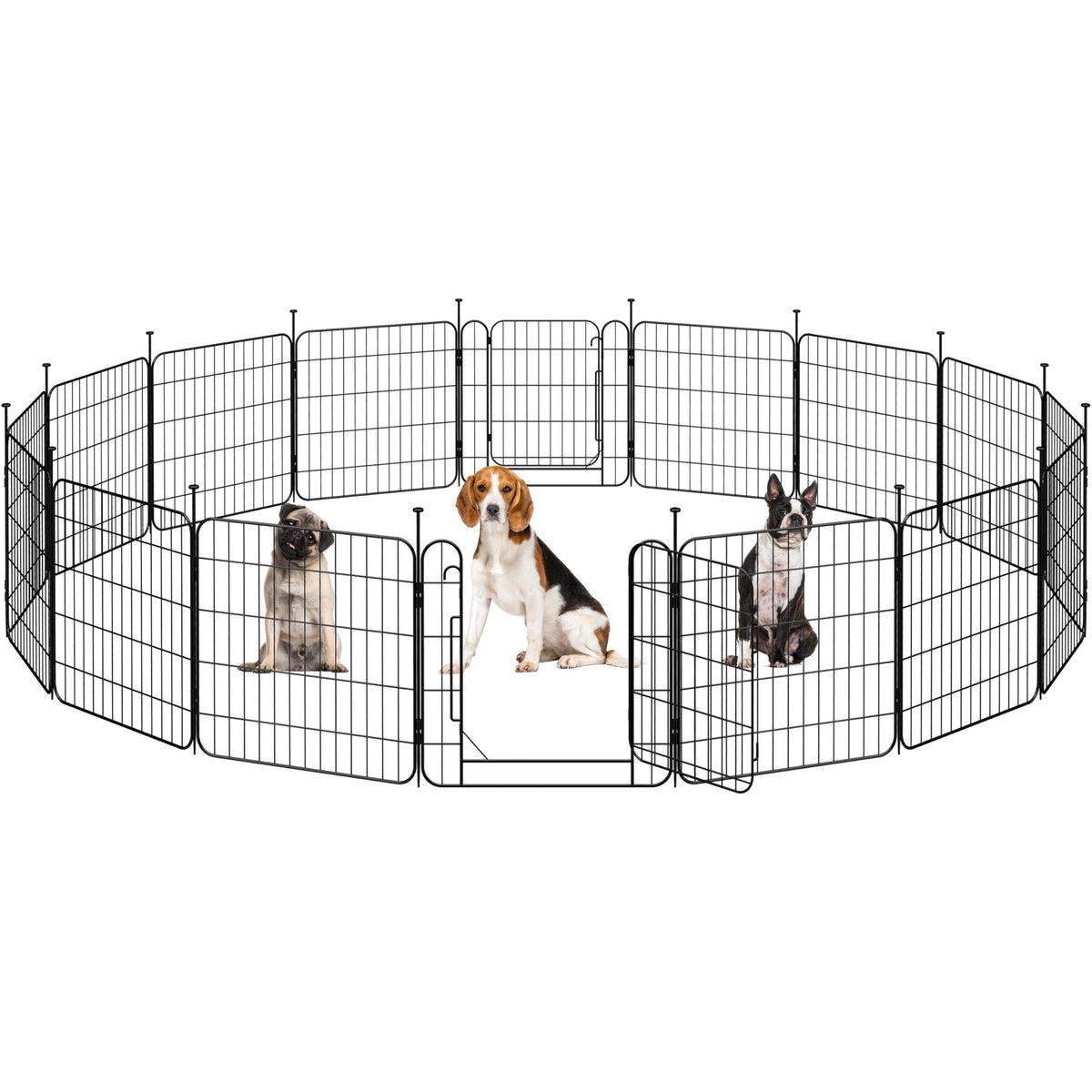 Yaheetech 24in 16-Panel Expandable Dog Playpen for Puppy/Small Animals