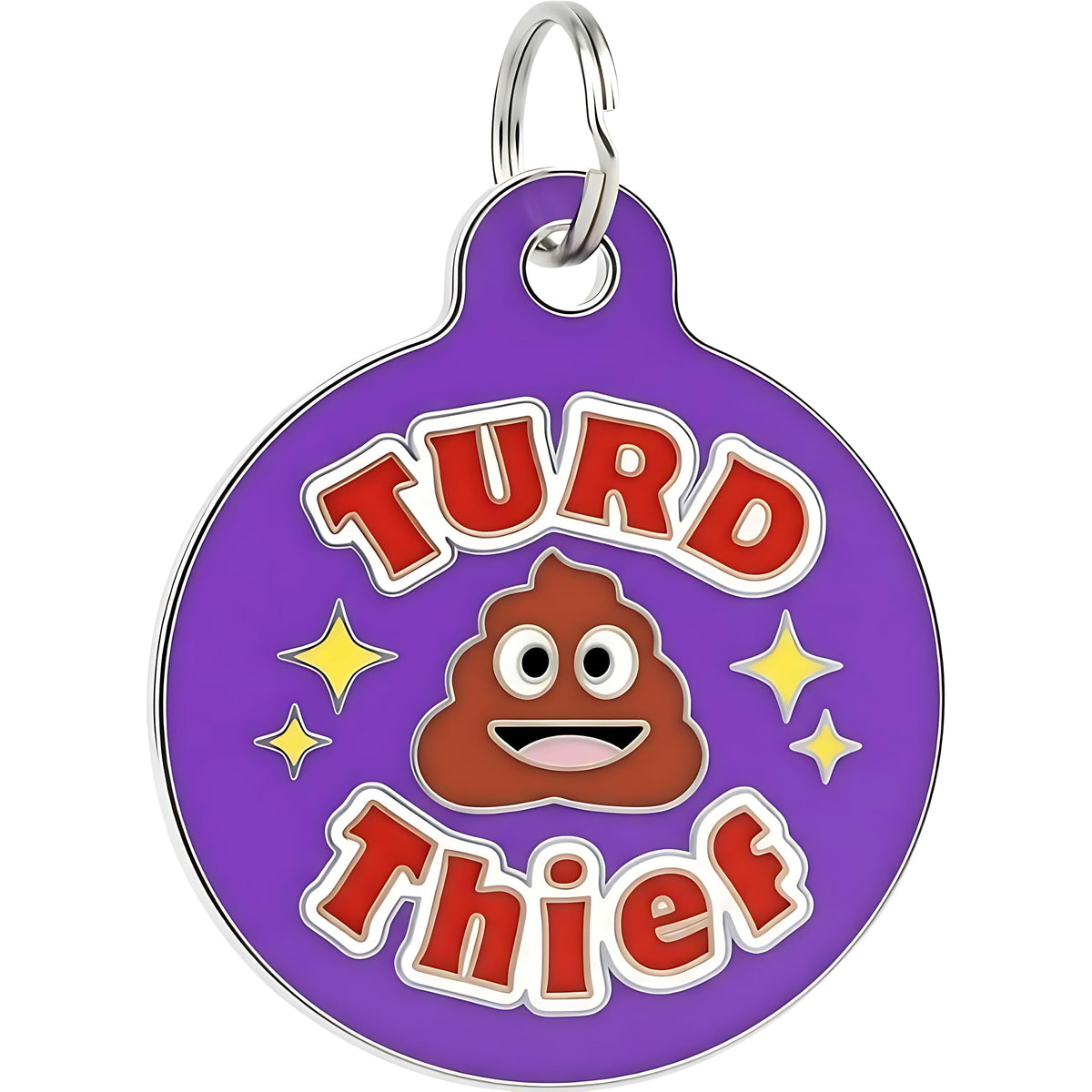 Bad Tags Personalized Dog and Cat ID Tags in 25+ Designs and 2 Sizes - 5 Lines of Custom Engraved Text - Funny Cute Personalized Pet Tags (Land Shark, Large (1.25 inch))
