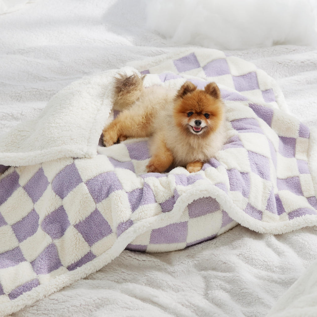 LE SURE Waterproof Dog Blankets for Small Dogs Cute Cozy 3D Jacquard,25x35