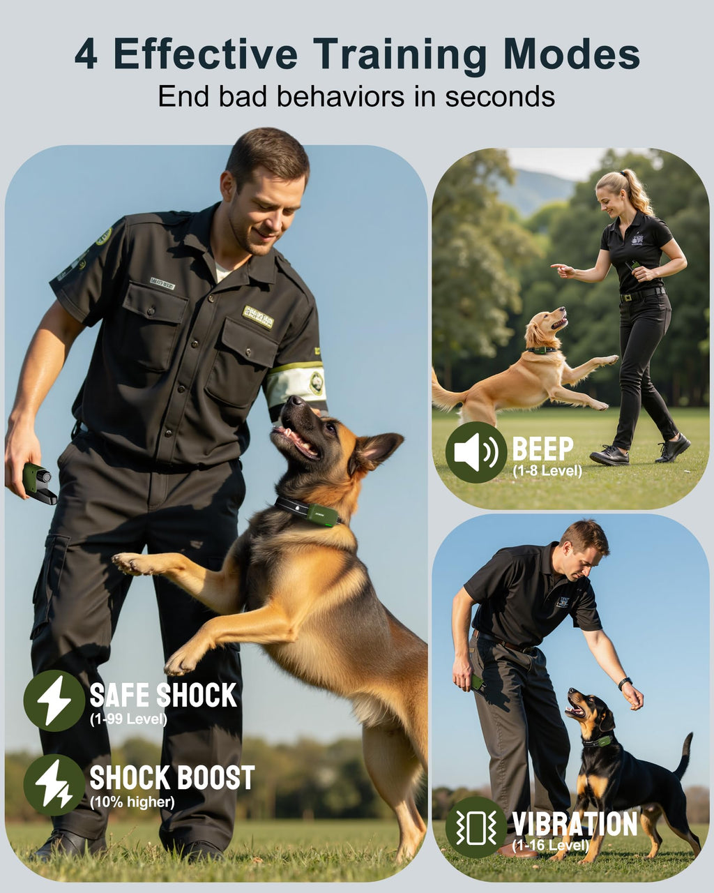 Dog Shock Collar - 4500FT Dog Training Collar with Remote for 10-120lbs Dog