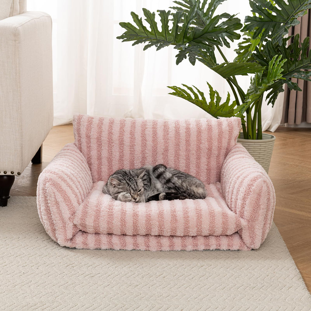 Hollypet Cat Bed Small Dog Orthopedic Couch Beds for Pets up to 20 lbs
