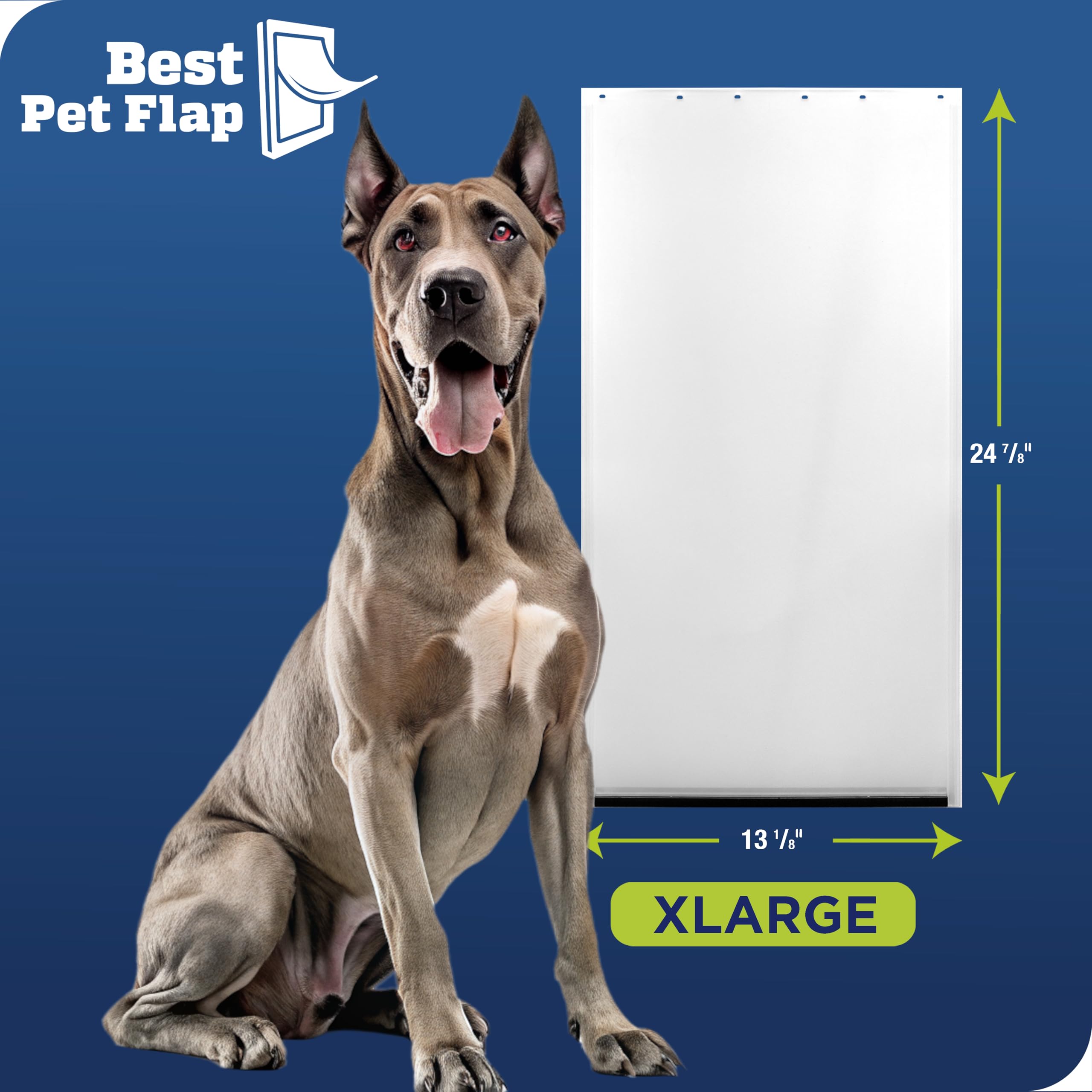 Best Pet Flap XL Replacement Dog Door Non PVC Flap Fits PetSafe PAC11-11040 - Measures 13 1/8" x 24 7/8" Longer Lasting, Most Energy Efficient, Less Shrinkage, BPA Free