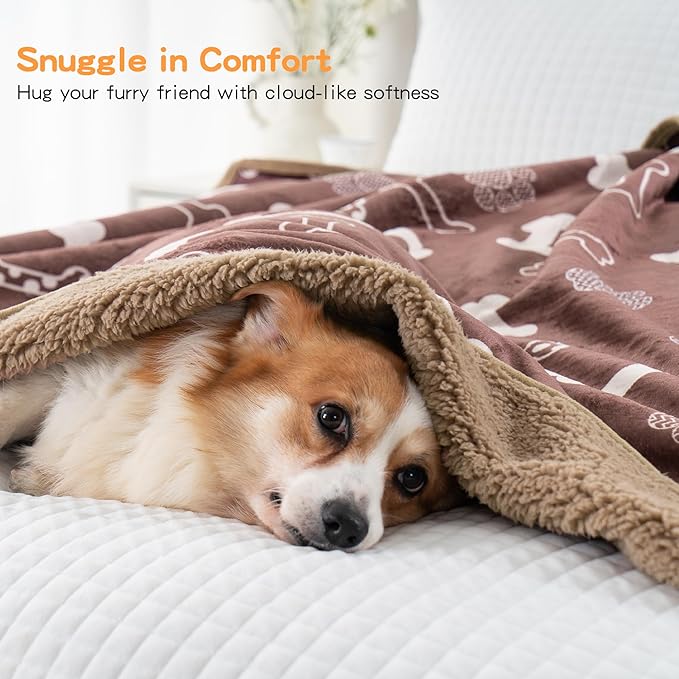 CAPT.SNOOZE Washable Waterproof Dog Blankets for Large Dogs 60"x80"