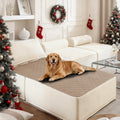 CYCMACO Waterproof Dog Bed Cover Pet Blanket, Soft Couch Cover for Dogs Washable, Non-Slip Dog Blanket Protect Furniture Couch Sofa Car for Puppy Large Dogs Cat (40x50 Inch, Khaki)