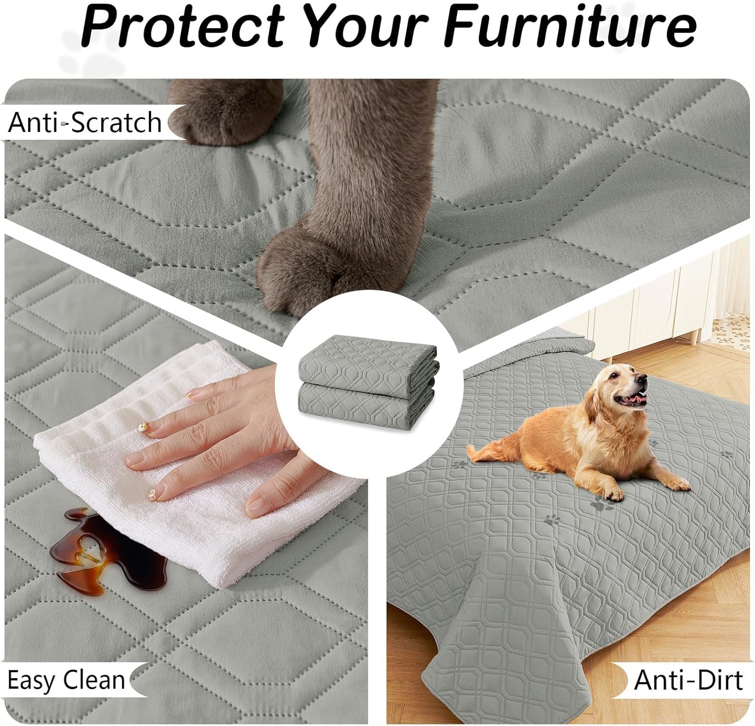 hyha Waterproof Dog Bed Blanket - Soft Pet Blanket & Sofa Cover for Dogs