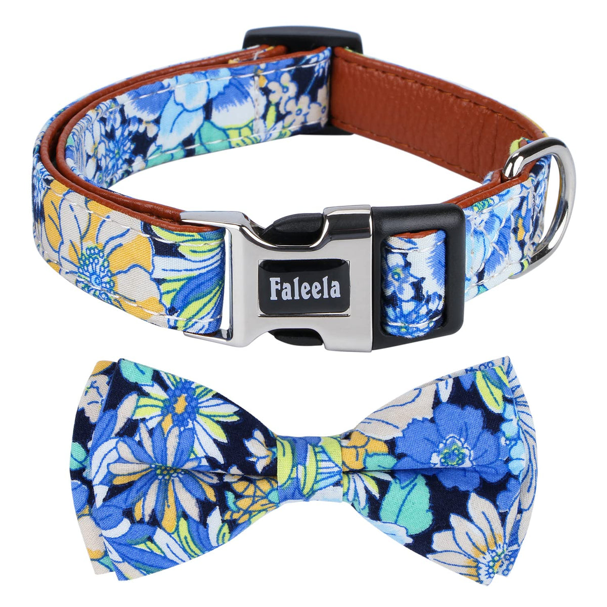 Faleela Cute Soft Girl Christmas Dog Collar with Bow, Bowtie Dog Collar for Boy,Detachable Adjustable Collar for Small Medium Large Pet