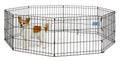 MidWest Homes for Pets 18-Inch Exercise Pen, for Indoor and Outdoor use, 16 Sq Feet of Play, Folding Dog Pen, No Door Design for Maximum Security, Easy to Set Up, Foldable Dog Playpen