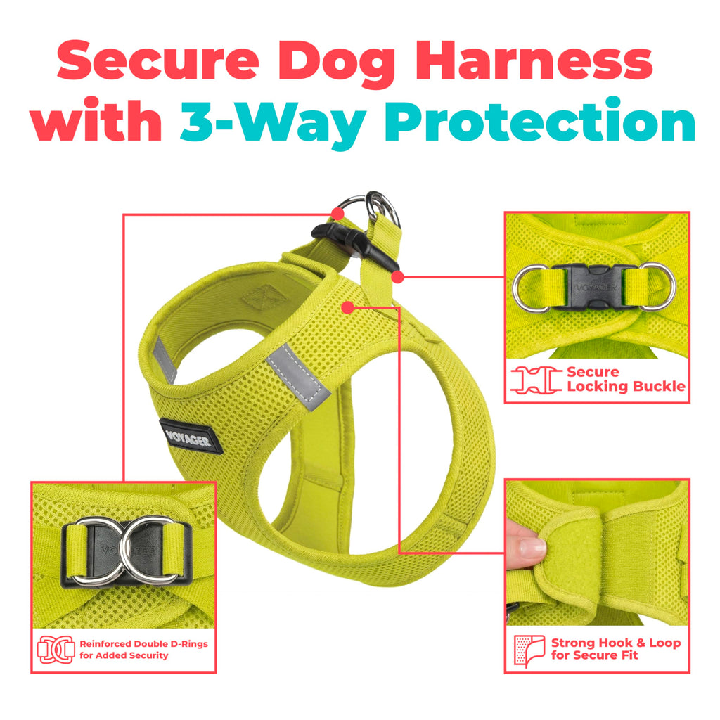 Voyager Step-in Air Dog Vest Harness - Lime Green, XXX-Small