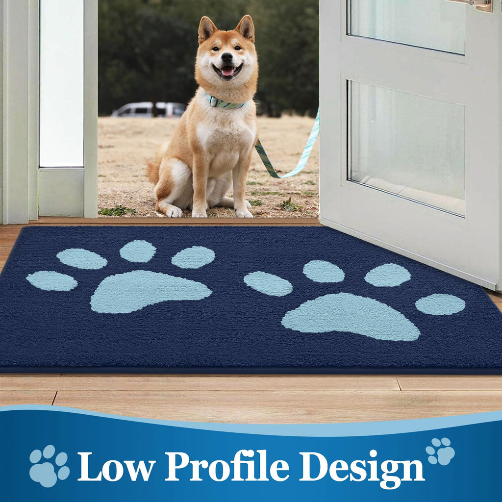 Buganda Dog Door Mat for Muddy Paws 47x24, Absorbent Doormat for Inside