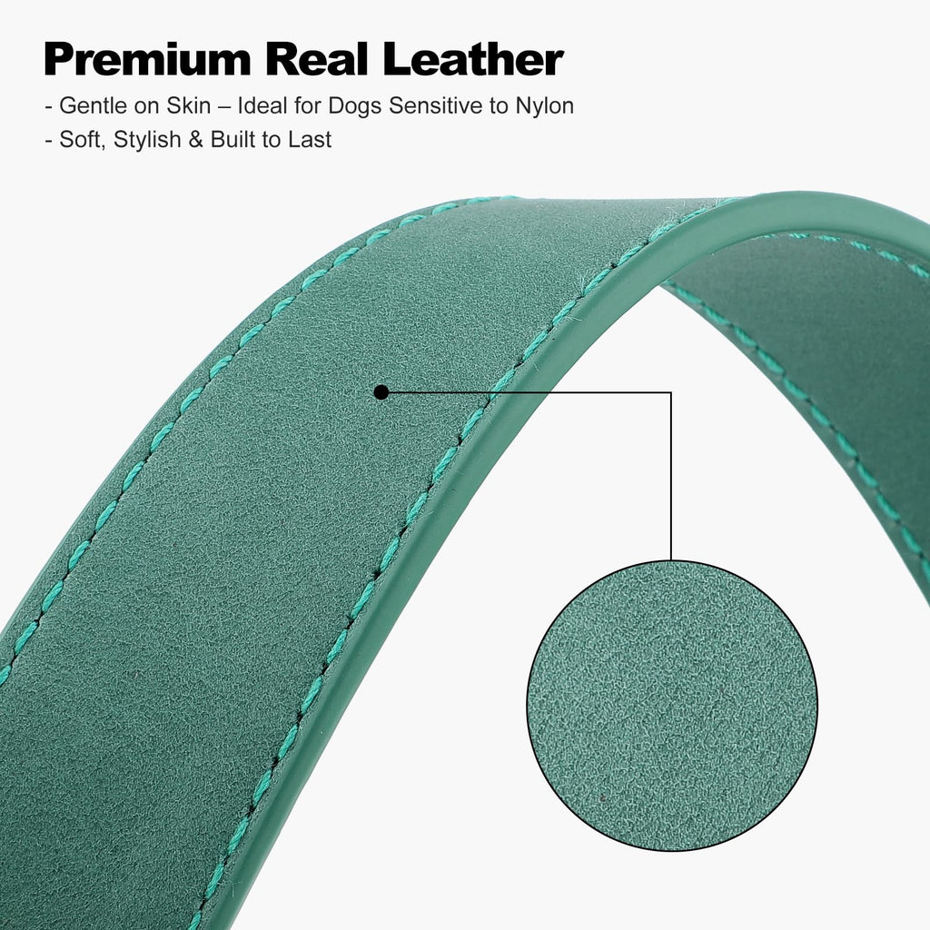 Plutus Pet Genuine Leather Dog Collar, Adjustable and Skin-Friendly